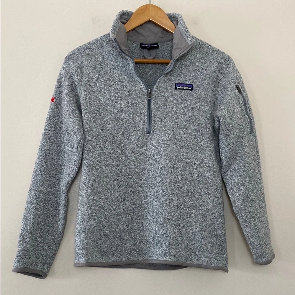 Patagonia Women's Better Sweater Fleece Gray Quarter-Zip Pullover Size M - Picture 2 of 15